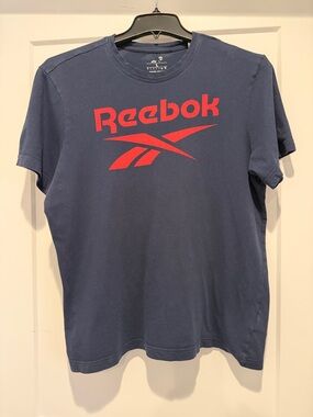Reebok Navy Blue T-Shirt with Red Logo